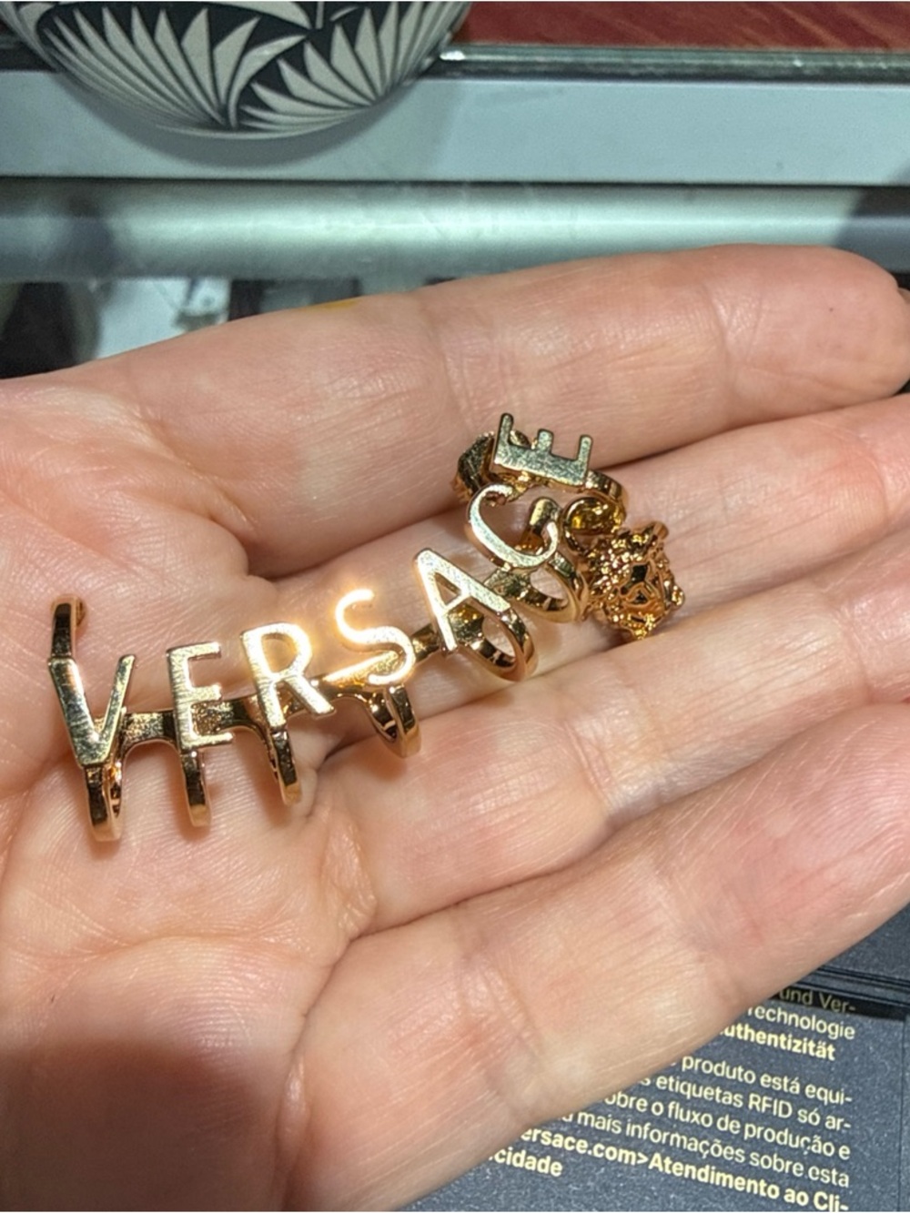 VERSACE Medusa Ear Cuff Gold tone